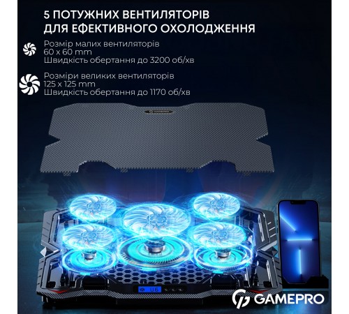 Охолоджуюча підставка для ноутбука GamePro CP560