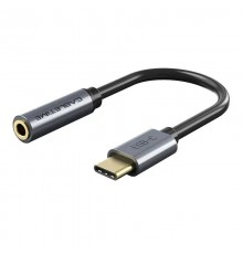 Кабель Cabletime USB Type-C - Audio 3.5 мм (M/F), 0.15 м, Black (CPA6G)