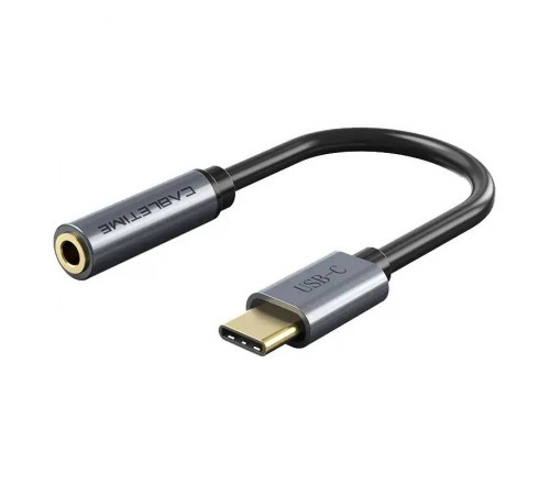 Кабель Cabletime USB Type-C - Audio 3.5 мм (M/F), 0.15 м, Black (CPA6G)