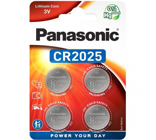 Батарейка Panasonic CR 2025 BL 4шт Батарейка Panasonic CR 2025 BL 4шт