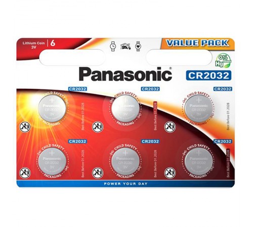 Батарейка Panasonic CR 2032 BL 6шт Батарейка Panasonic CR 2032 BL 6шт