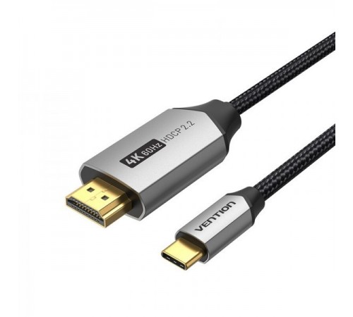 Кабель Vention HDMI - USB Type-C (M/M), V 2.0, 1.5 м, чорний/сірий (CRBBG)