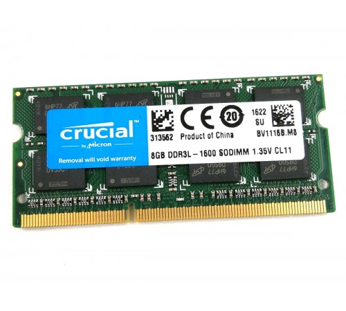 Модуль пам`ятi SO-DIMMDDR3L 8GB/1600 Crucial (CT102464BF160B.C16FPD)