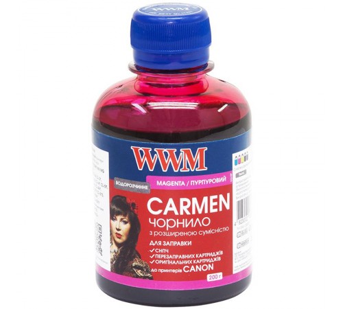 Чорнило WWM Universal Carmen для Сanon серій PIXMA iP/iX/MP/MX/MG Magenta (CU/M) 200г