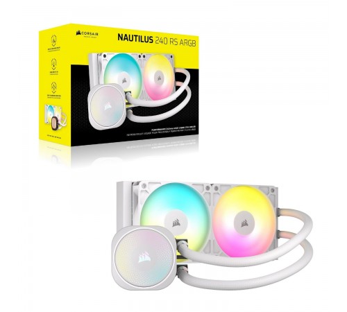 Система водяного охолодження Corsair Nautilus 240 RS ARGB White (CW-9060094-WW)