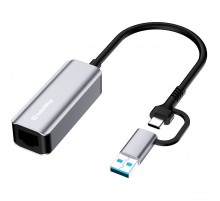 Мережевий адаптер ColorWay USB-A/USB-С 3.0 - RJ45 (CW-AD-CRG)
