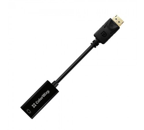 Адаптер Colorway DisplayPort - HDMI (M/F) 4K/30 Гц Black (CW-AD-DPHD)
