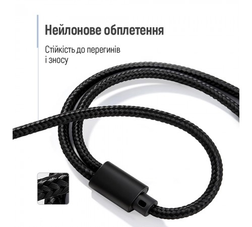 Адаптер ColorWay 3.5 мм - 2х3.5 мм (F/M), 1 м, Black (CW-AD-J2MJ)