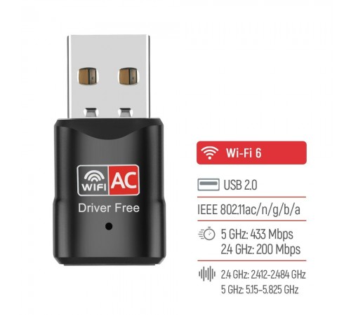Бездротовий адаптер ColorWay Wi-Fi (CW-AD-W2) Бездротовий адаптер ColorWay Wi-Fi (CW-AD-W2)
