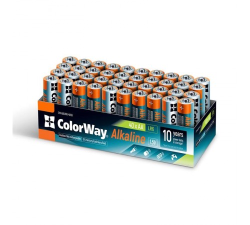 Батарейка ColorWay Alkaline Power AA/LR06 Colour Box 40шт Батарейка ColorWay Alkaline Power AA/LR06 Colour Box 40шт