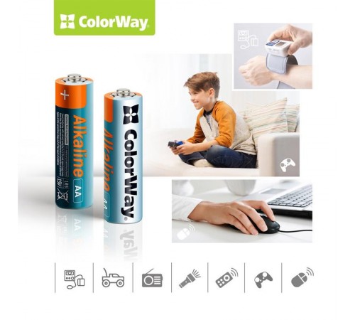 Батарейка ColorWay Alkaline Power AA/LR06 Colour Box 40шт Батарейка ColorWay Alkaline Power AA/LR06 Colour Box 40шт