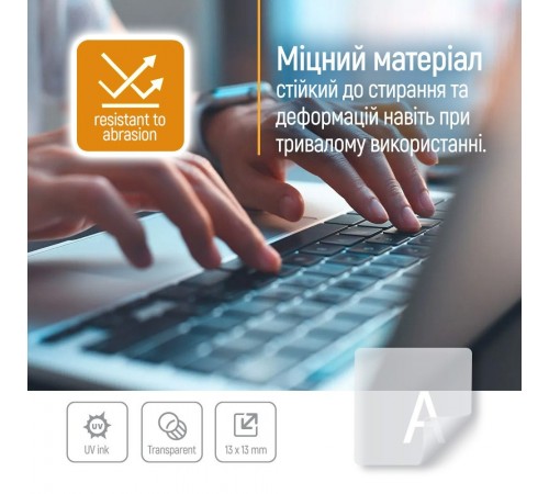 Наліпки на клавіатуру СolorWay прозора, біла (CW-BNW)