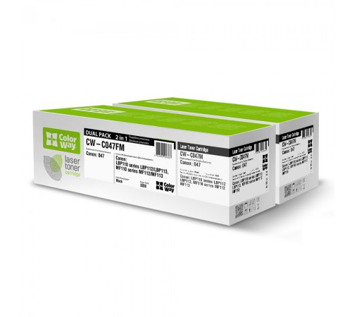 Картридж CW (CW-C047FM) Canon LBP112/MFP112/113 Black (Canon 047) Dual Pack Картридж CW (CW-C047FM) Canon LBP112/MFP112/113 Black (Canon 047) Dual Pack