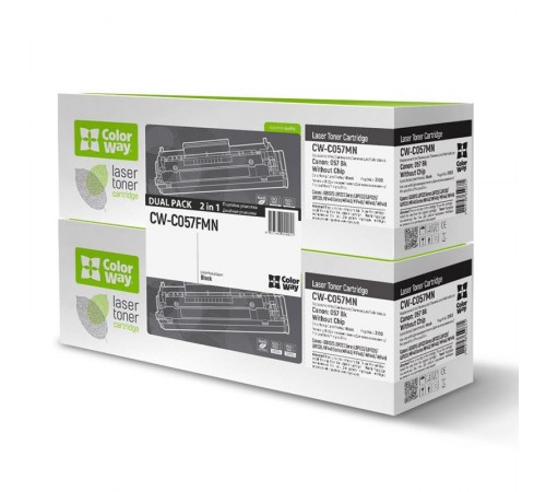 Картридж CW (CW-C057FMN) Canon LBP223dw/226dw/228x/MF443dw/445dw/446x/449x (Canon 057) Dual Pack без чіпа Картридж CW (CW-C057FMN) Canon LBP223dw/226dw/228x/MF443dw/445dw/446x/449x (Canon 057) Dual Pack без чіпа