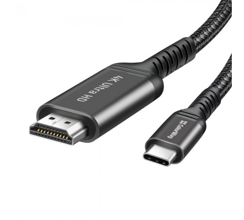 Кабель ColorWay HDMI - USB Type-C (M/M), 4K/60 Гц, 2 м, Black (CW-CBCHD077-BK) Кабель ColorWay HDMI - USB Type-C (M/M), 4K/60 Гц, 2 м, Black (CW-CBCHD077-BK)