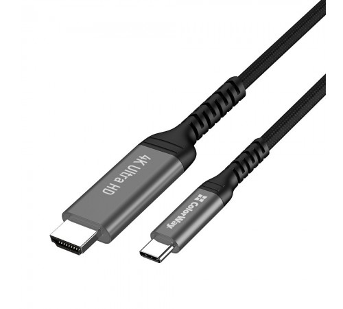 Кабель ColorWay HDMI - USB Type-C (M/M), 4K/60 Гц, 2 м, Black (CW-CBCHD077-BK) Кабель ColorWay HDMI - USB Type-C (M/M), 4K/60 Гц, 2 м, Black (CW-CBCHD077-BK)