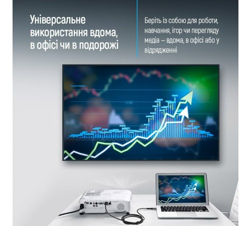 Кабель ColorWay HDMI - USB Type-C (M/M), 4K/60 Гц, 2 м, Black (CW-CBCHD077-BK) Кабель ColorWay HDMI - USB Type-C (M/M), 4K/60 Гц, 2 м, Black (CW-CBCHD077-BK)
