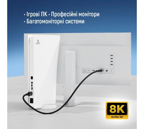 Кабель ColorWay DisplayPort-DisplayPort V1.4 8K 3м, Black (CW-CBDP094-BK)