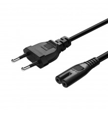 Кабель живлення ColorWay CEE7/16-C7, 2 м, Black (CW-CBP085-BK)