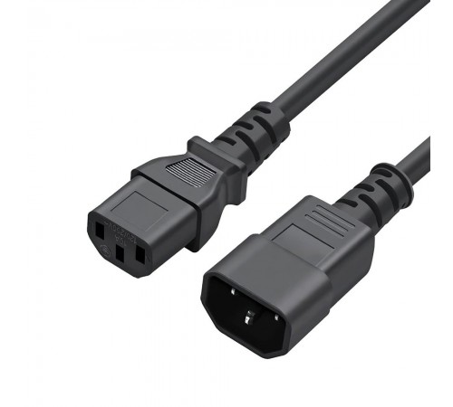 Кабель живлення ColorWay C13-C14, 1 м, Black (CW-CBP087-BK)