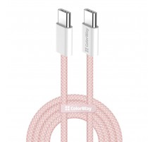 Кабель ColorWay USB Type-C + USB Type-C (M/M), 3.0 А, 1 м, Pink (CW-CBPDCC061-P)