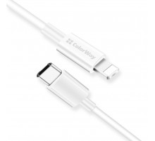 Кабель ColorWay USB Type-C - Lightning (M/M), 3.0 А, 1 м, White (CW-CBPDCL032-WH)