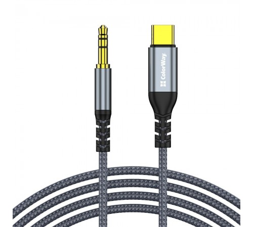 Адаптер ColorWay USB Type-C - 3.5 мм (M/M), 1.2 м, Gray (CW-CBPDJ071-G) Адаптер ColorWay USB Type-C - 3.5 мм (M/M), 1.2 м, Gray (CW-CBPDJ071-G)