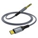 Адаптер ColorWay USB Type-C - 3.5 мм (M/M), 1.2 м, Gray (CW-CBPDJ071-G)