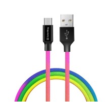 Кабель ColorWay USB - micro USB (M/M), 2.4 А, 1 м, Multicolor (CW-CBUM017-MC)