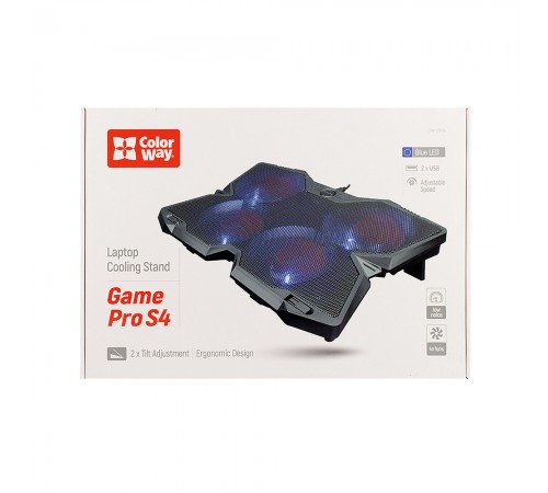 Охолоджуюча пiдставка для ноутбука ColorWay Cooling Game Pro S4, 10-17” (CW-CGPS4)
