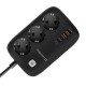 Фільтр живлення ColorWay CW-CHE34PDB GaN3 Pro PD 65W (2USB-A + 2 TYPE-C) 3 розетки, 4 USB, 2 м, чорний