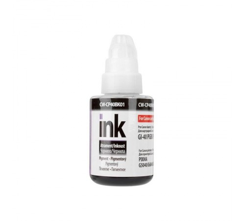 Чорнило CW Canon GI-40 PIXMA GM2040/G5040/G604 (CW-CP40BK01) Black Pigment, 135мл Чорнило CW Canon GI-40 PIXMA GM2040/G5040/G604 (CW-CP40BK01) Black Pigment, 135мл