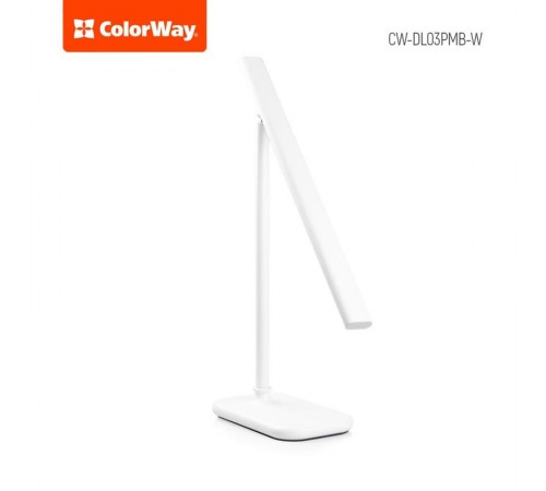 Настільна лампа LED ColorWay CW-DL03PMB-W White Настільна лампа LED ColorWay CW-DL03PMB-W White