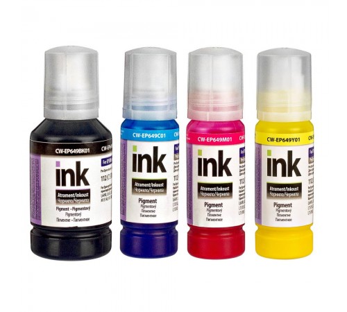 Комплект чорнил CW Epson EP649 BK/С/M/Y (CW-EP649SET01) 127мл+3*70мл