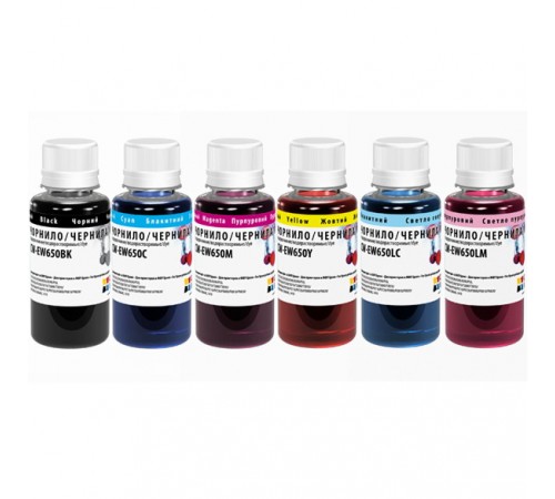 Комплект чорнил CW EPSON TX650 BK/С/LC/LM/M/Y (CW-EW650SET01) 6*100г