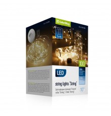 Світлодіодна гірлянда ColorWay (CW-G-100L10NB) 100LED, 10м, 8 функцій, теплий колір 3AA