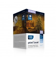 Світлодіодна гірлянда ColorWay (CW-G-126L91CU) 126LED, 9x1.5м, 8 функцій, теплий колір USB