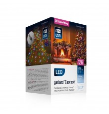 Світлодіодна гірлянда ColorWay (CW-G-126L91CUMC) 126LED, 9x1.5м, 8 функцій, різнокольорова USB