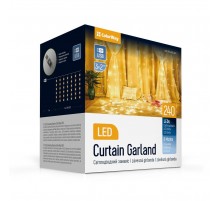 Світлодіодна гірлянда ColorWay (CW-GW-240L32U) штора 240LED, 3х2м, теплий колір, USB