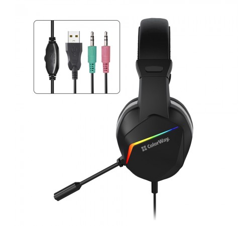 Гарнітура СolorWay Bloodwave LED Black (CW-HPG01BK)