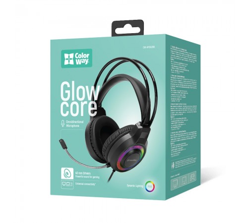 Гарнітура СolorWay GlowCore RGB Black (CW-HPG02BK)