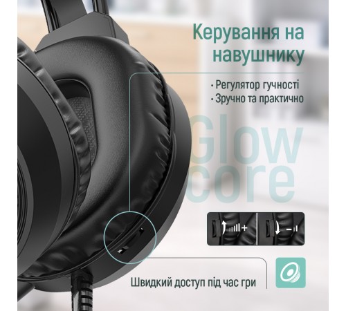 Гарнітура СolorWay GlowCore RGB Black (CW-HPG02BK)