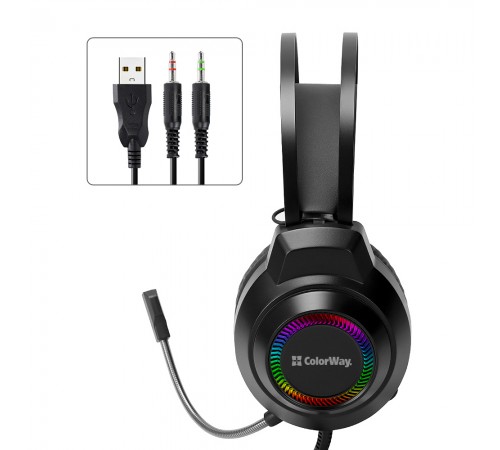 Гарнітура СolorWay BlazeCore RGB Black (CW-HPG03BK)