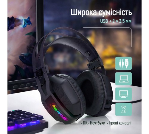 Гарнітура СolorWay Hyperblast RGB Black (CW-HPG05BK)