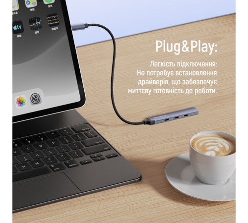 USB-хаб СolorWay USB Type-C 4-в-1 (CW-HUB07) USB-хаб СolorWay USB Type-C 4-в-1 (CW-HUB07)