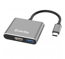 USB-хаб СolorWay USB Type-C 3-в-1 (CW-HUB08)