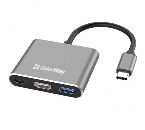 USB-хаб СolorWay USB Type-C 3-в-1 (CW-HUB08) USB-хаб СolorWay USB Type-C 3-в-1 (CW-HUB08)