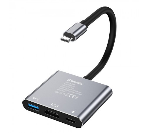 USB-хаб СolorWay USB Type-C 3-в-1 (CW-HUB08) USB-хаб СolorWay USB Type-C 3-в-1 (CW-HUB08)
