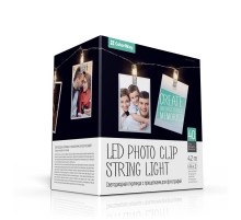 Світлодіодна гірлянда ColorWay (CW-LCP-40L42B) 40LED, 4.2м, з прищіпками для фото