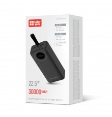 Універсальна мобільна батарея ColorWay EnergyPlus 30000mAh Black (CW-PB300LPB4BK-PDD)